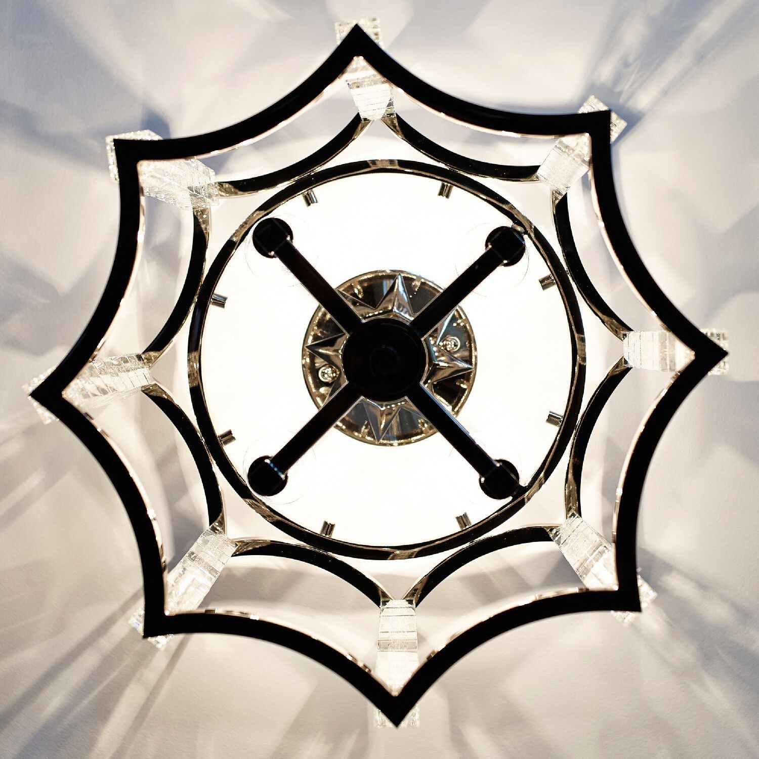 Carson 4 Light 16 inch Polished Nickel Semi Flush Ceiling Light