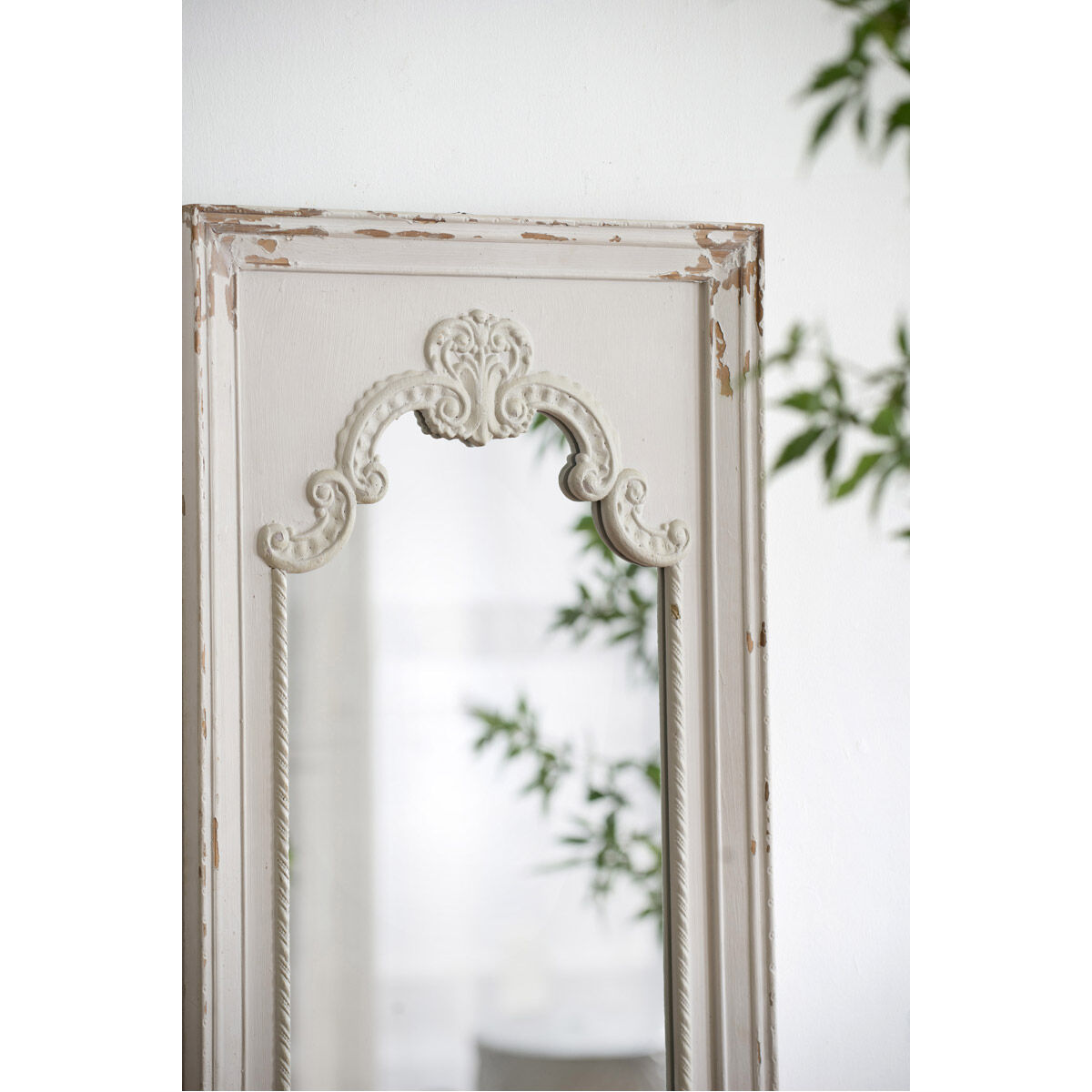 Alcott 38.78 X 20.08 inch Antique White Mirror