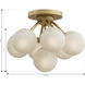 Lunara 7 Light 18.25 inch Legacy Brass Semi-Flush Mount Ceiling Light