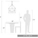 Wesson 4 Light 21 inch Matte Black Chandelier Ceiling Light
