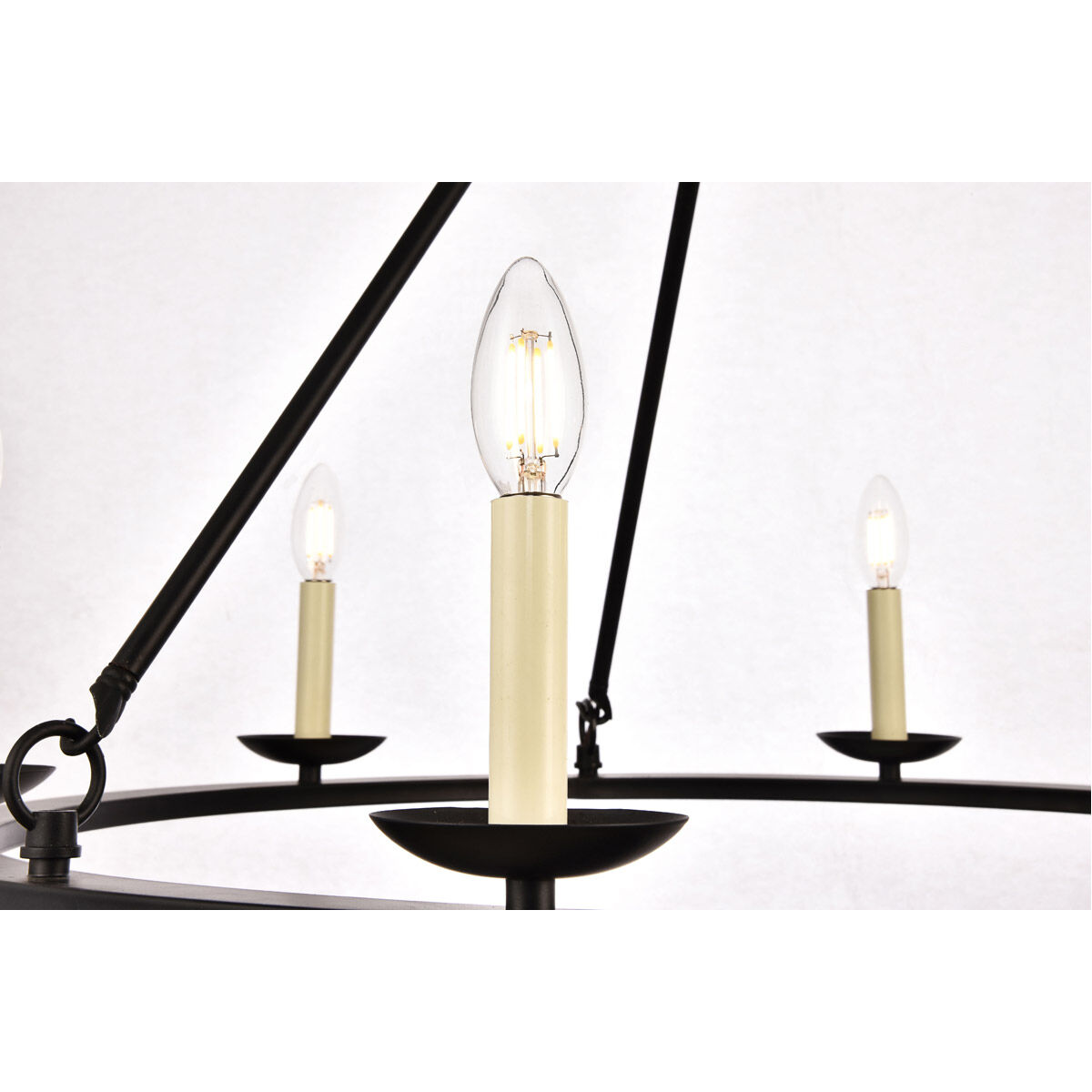Maine 6 Light 32 inch Black Chandelier Ceiling Light