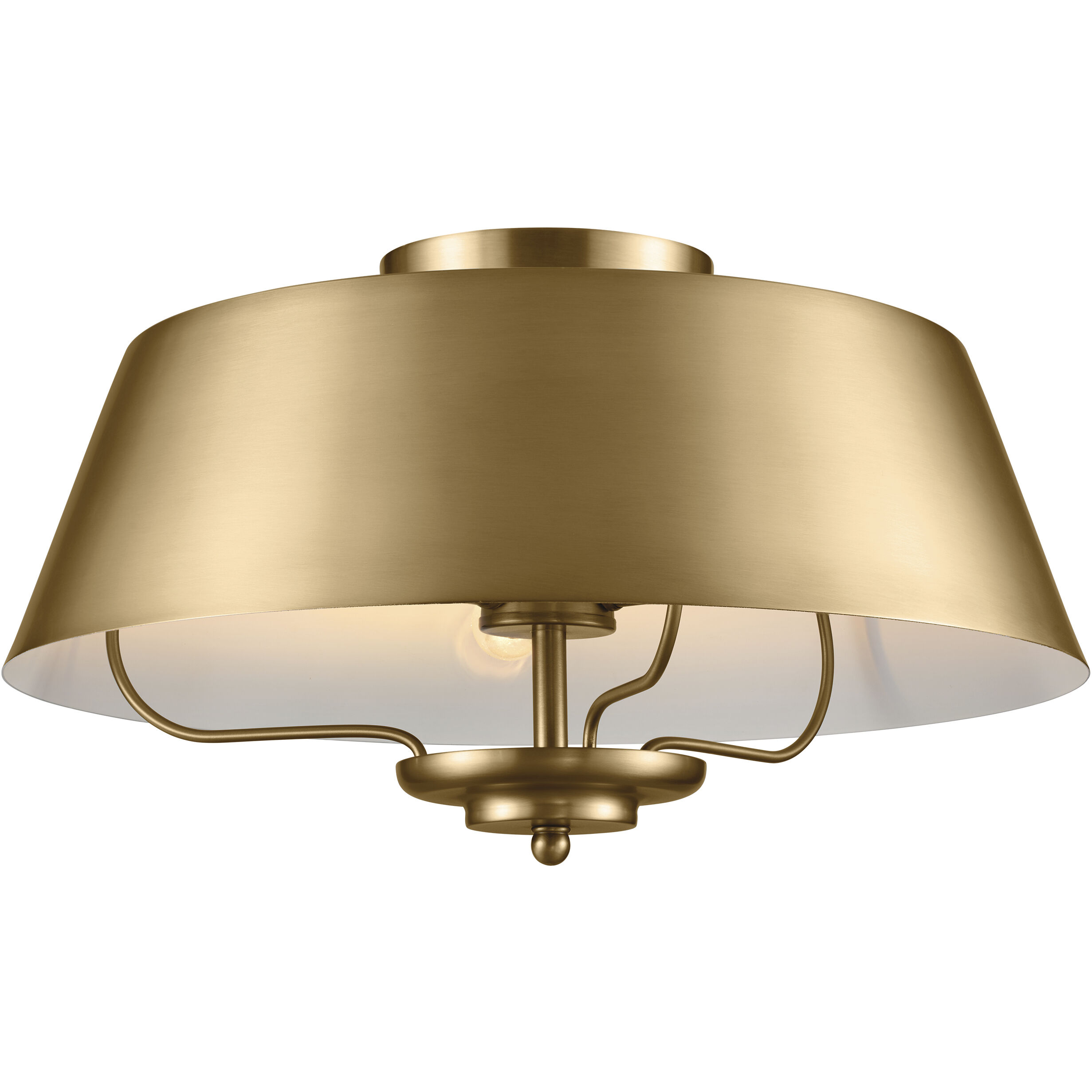 Luella 3 Light 16 inch Brushed Natural Brass Pendant Ceiling Light