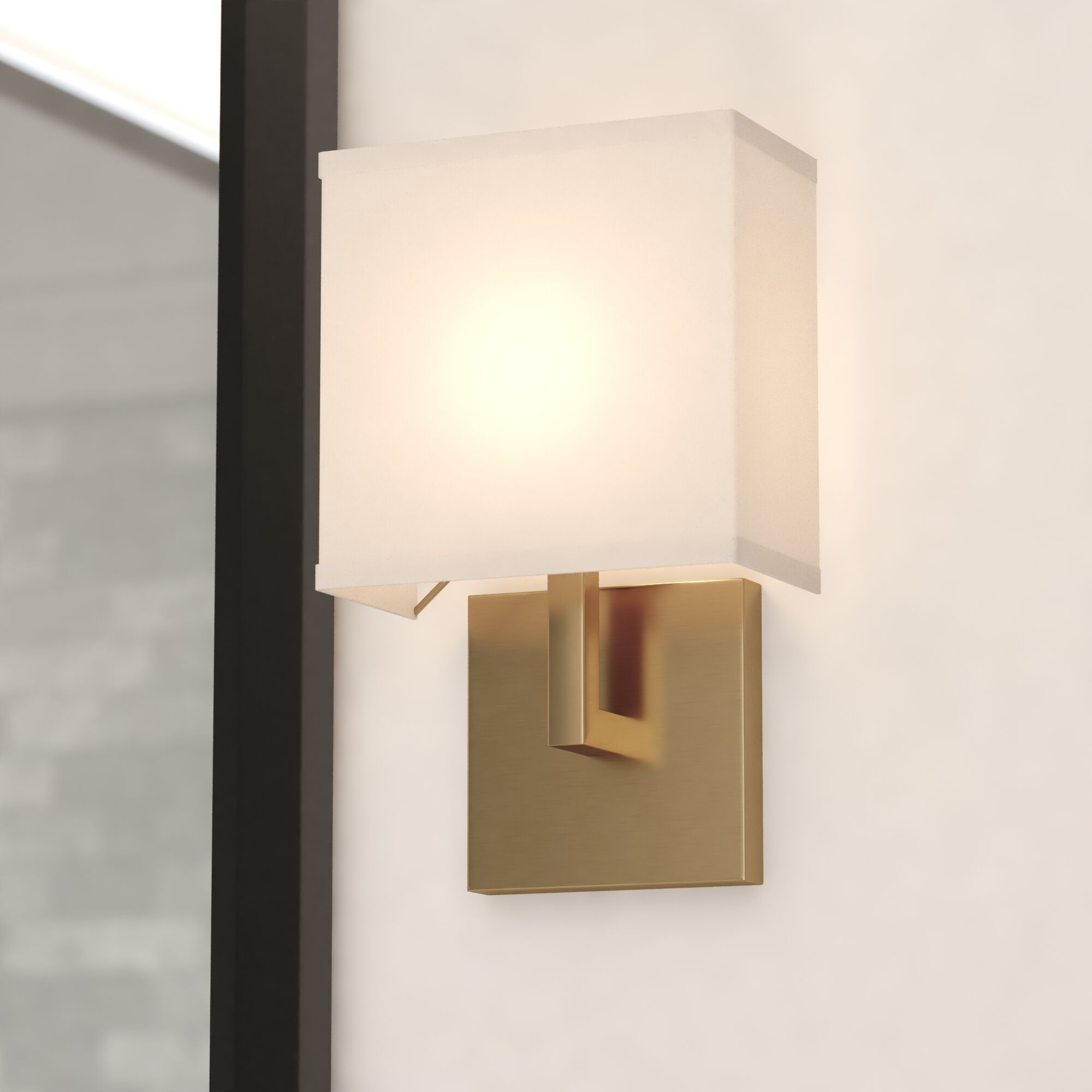 Glenview 1 Light 7 inch Satin Brass ADA Wall Light