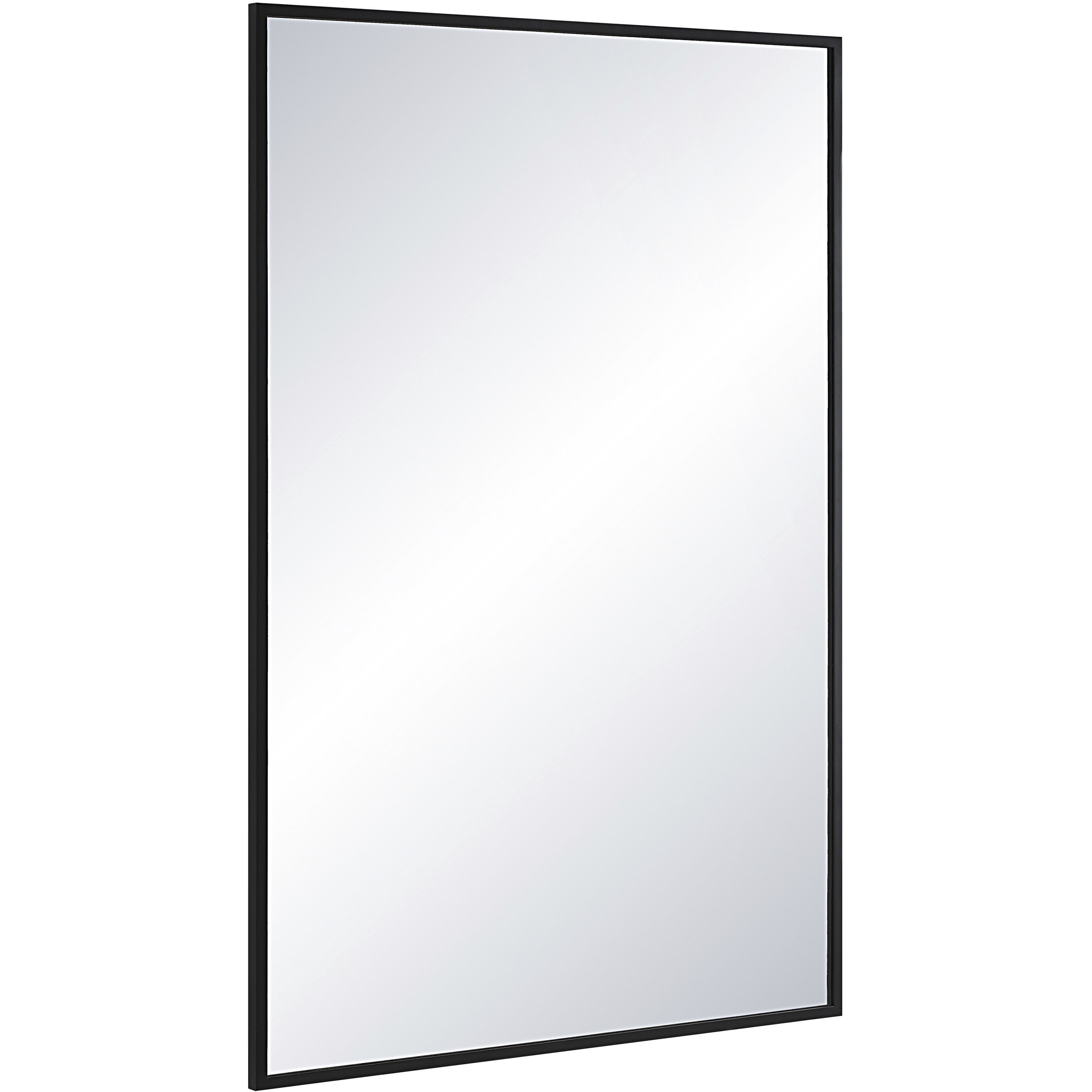 Gasel 30 X 20 inch Matte Black Wall Mirror