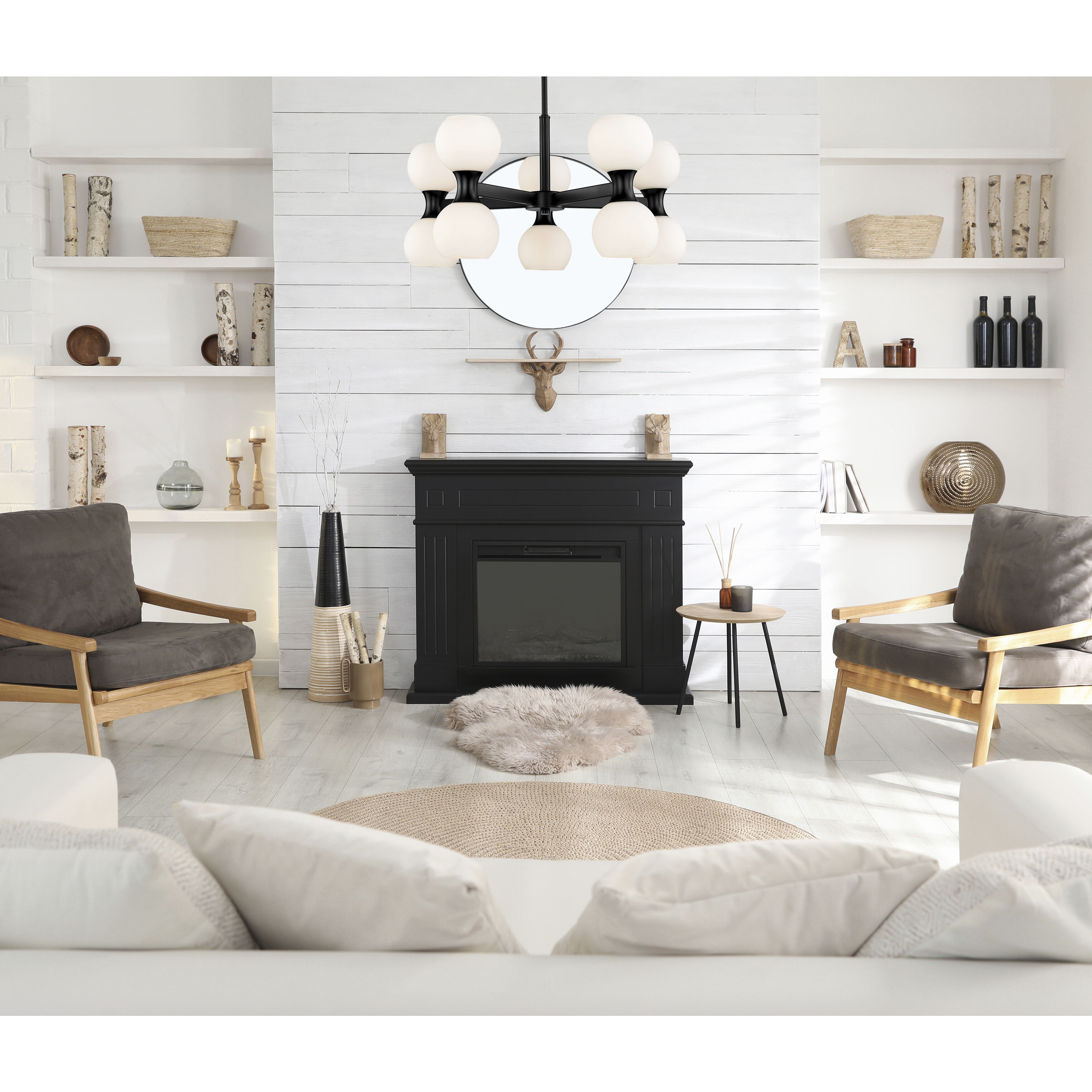 Artemis 10 Light 25 inch Matte Black Chandelier Ceiling Light