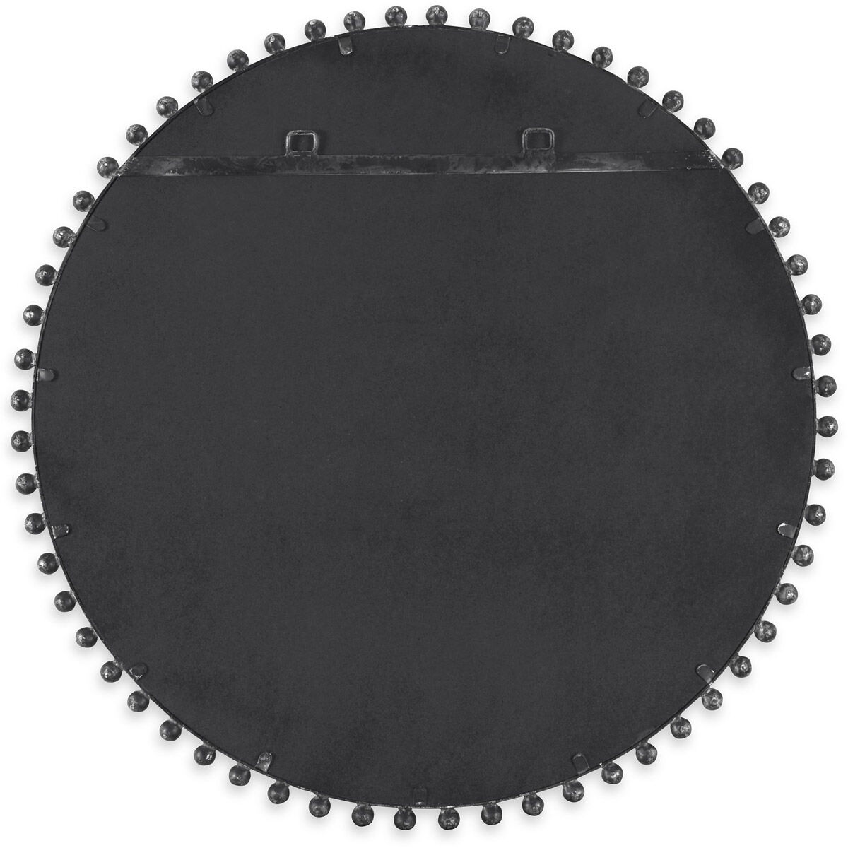 Taza 32 X 32 inch Distressed Black with Silver Highlights Wall Mirror