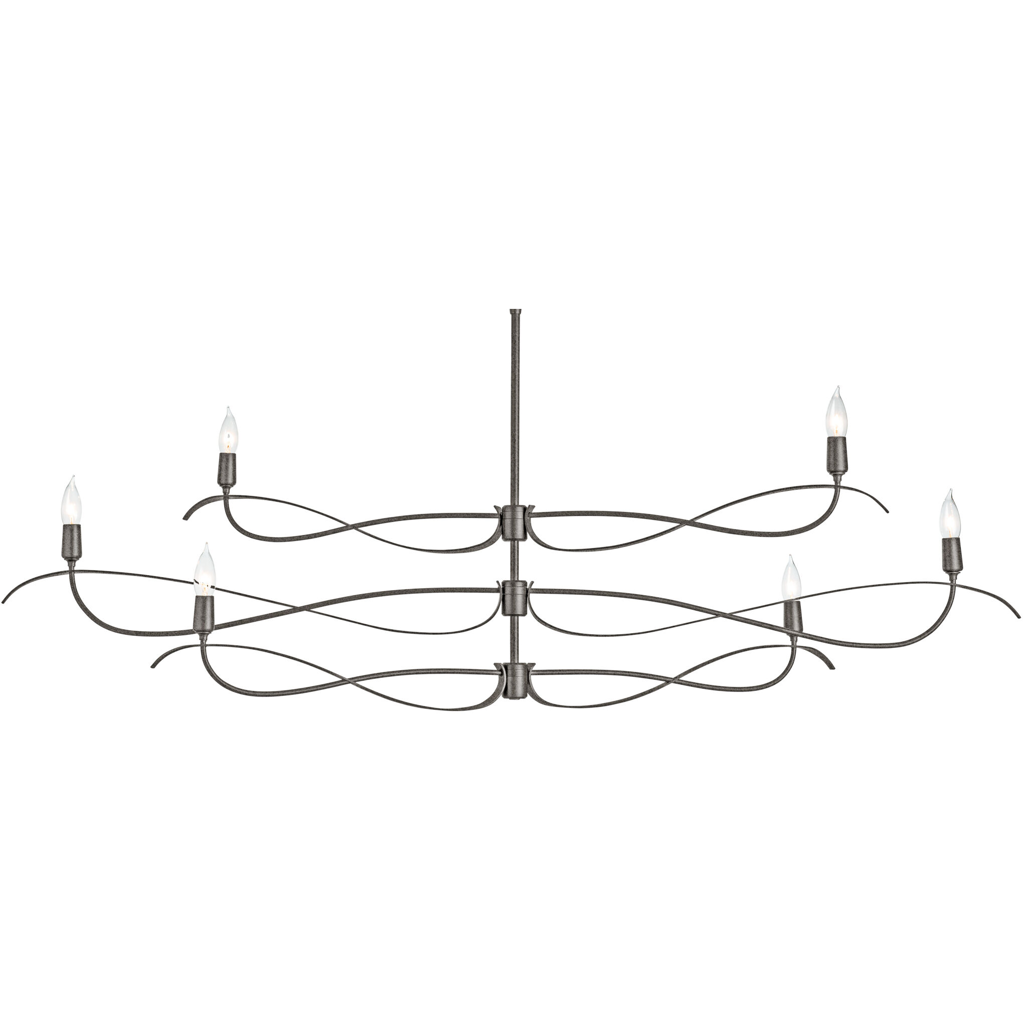 Willow 6 Light 59.4 inch Natural Iron Chandelier Ceiling Light, Large