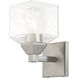 Aragon 1 Light 5 inch Brushed Nickel Wall Sconce Wall Light