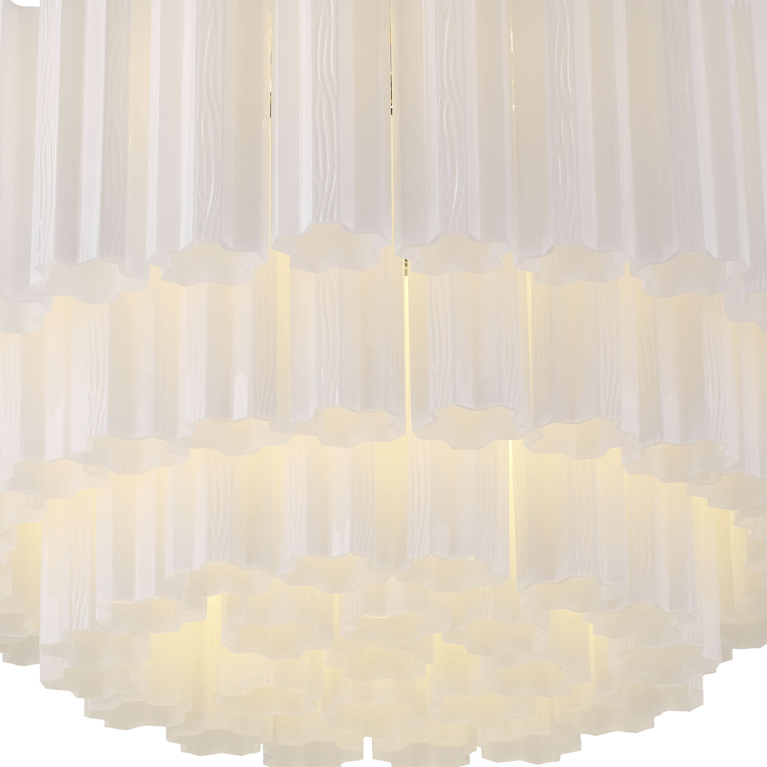 Addis 16 Light 32 inch Polished Chrome Flush Mount Ceiling Light in Tronchi Glass White