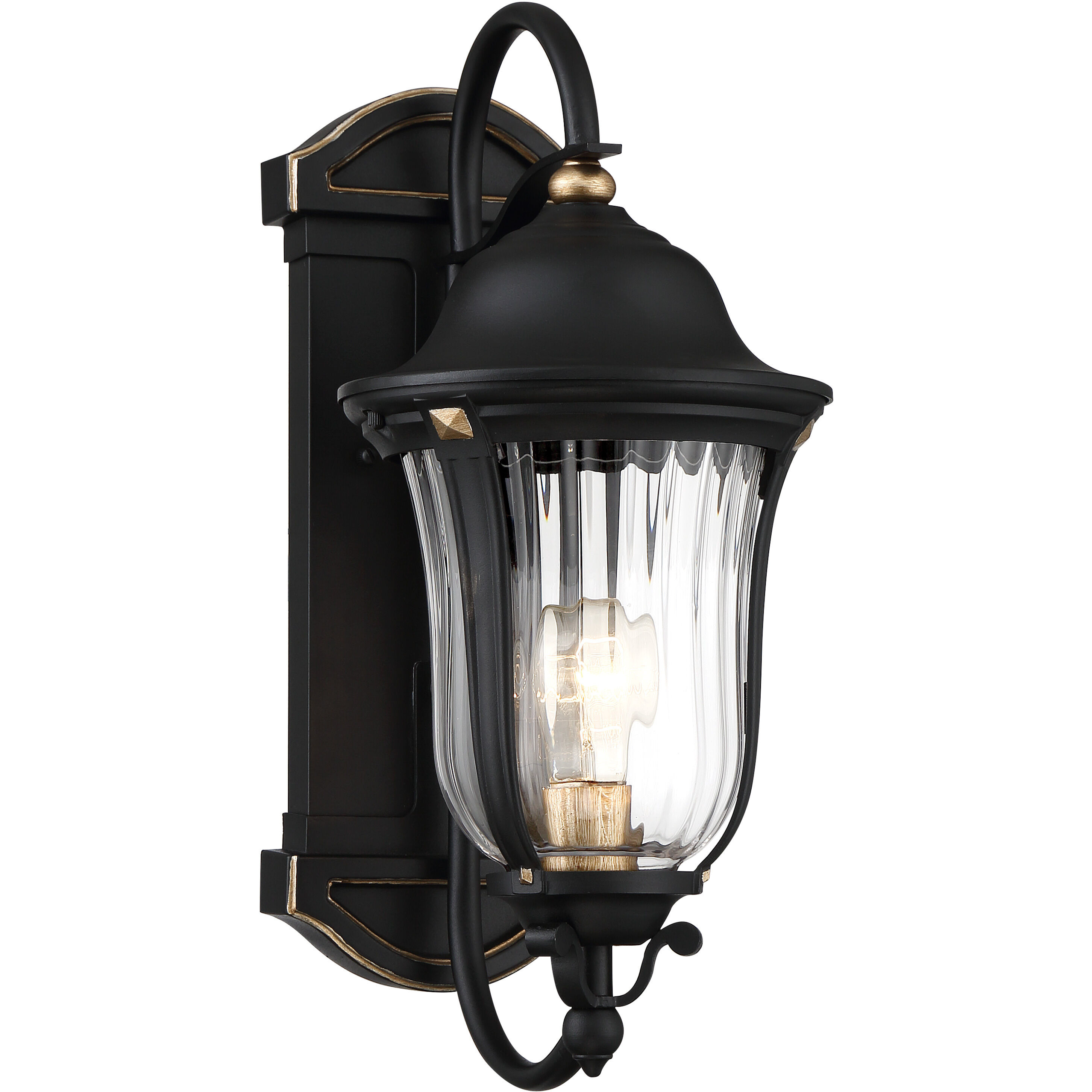 Peale Street 1 Light 17 inch Sand Coal And Vermeil Gold Outdoor Wall Mount, Great Outdoors