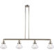 Franklin Restoration Olean LED 51.38 inch Polished Nickel Island Light Ceiling Light in Seedy Glass, Franklin Restoration