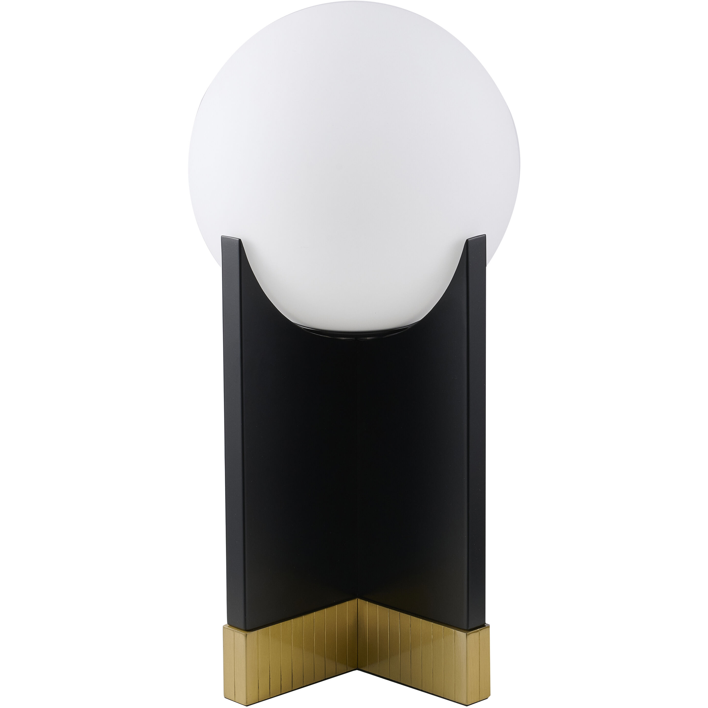 Canada 17.7 inch 40 watt Satin Brass & Black Table Lamp Portable Light