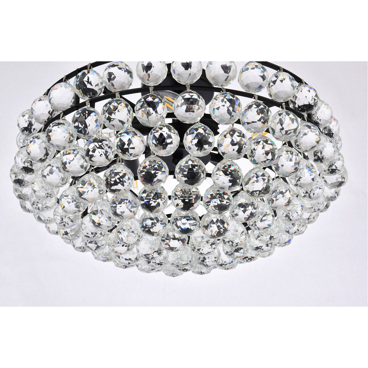Savannah 5 Light 20 inch Black Flush Mount Ceiling Light