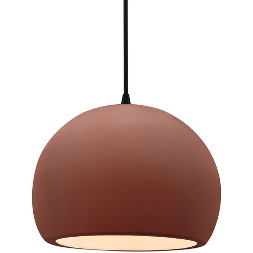 Radiance 1 Light 10 inch Canyon Clay and Matte Black Pendant Ceiling Light