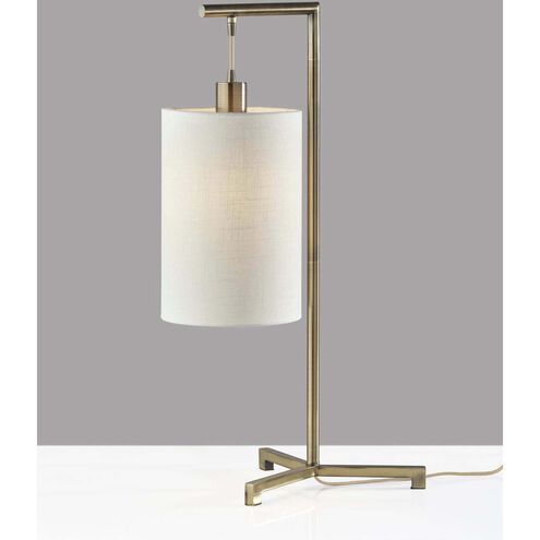 Reggie 28 inch 60.00 watt Antique Brass Table Lamp Portable Light