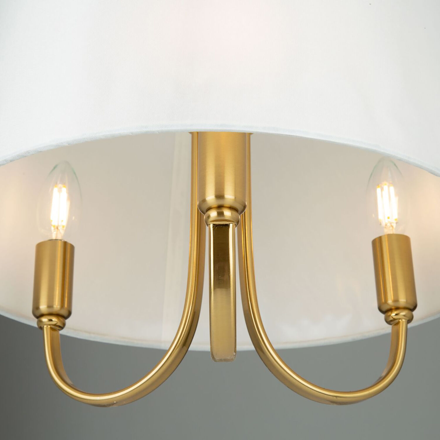 Rhythm LED 15.7 inch Brushed Gold Semi-Flush Mount Ceiling Light