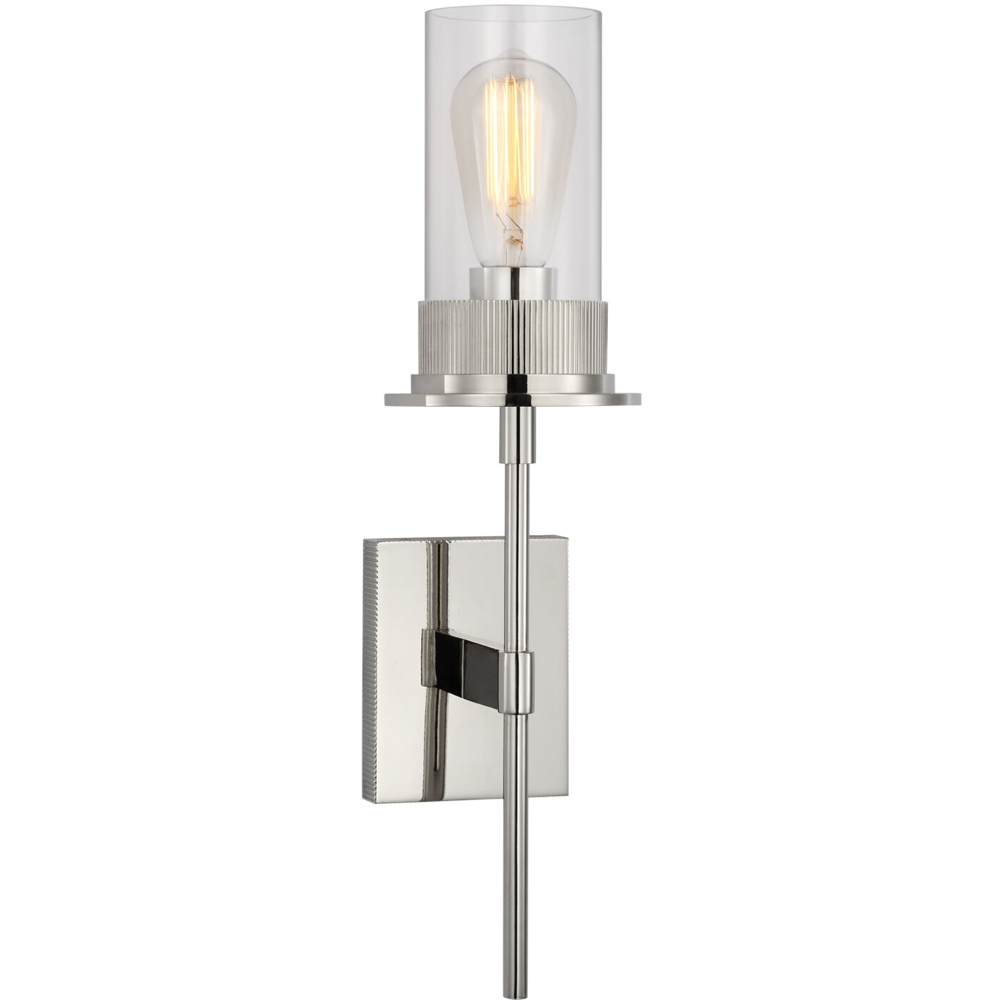 Ray Booth Beza LED 5.25 inch Polished Nickel Tail Sconce Wall Light, Medium