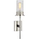 Ray Booth Beza LED 5.25 inch Polished Nickel Tail Sconce Wall Light, Medium