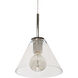 Roswell 1 Light 9 inch Polished Chrome with Clear Pendant Ceiling Light
