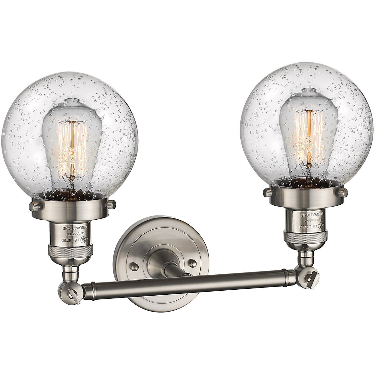 Franklin Restoration Beacon LED 17 inch Brushed Satin Nickel Bath Vanity Light Wall Light in Seedy Glass, Franklin Restoration