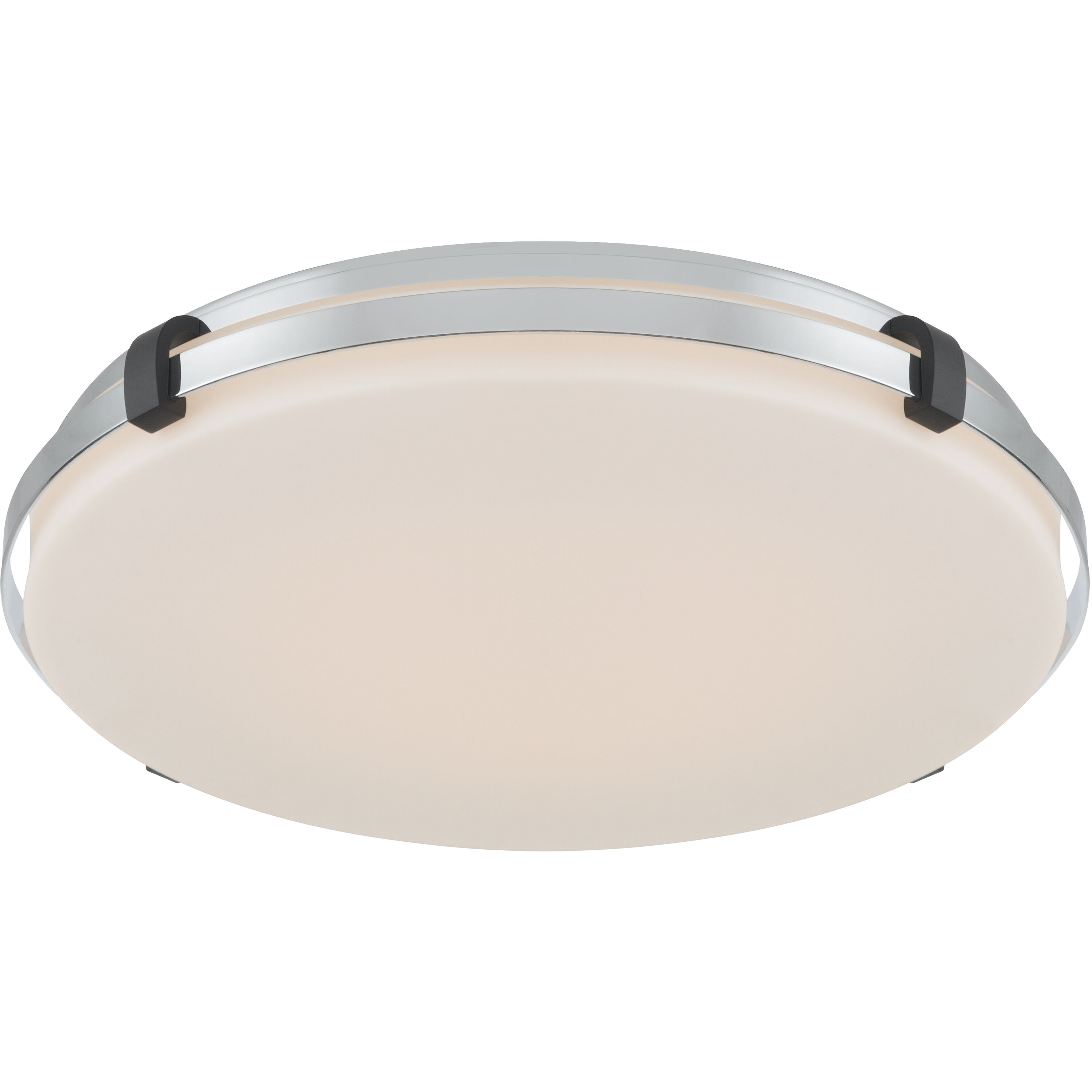 Arclume LED 18.75 inch Chrome and Dark Matte Black Flush Mount Ceiling Light