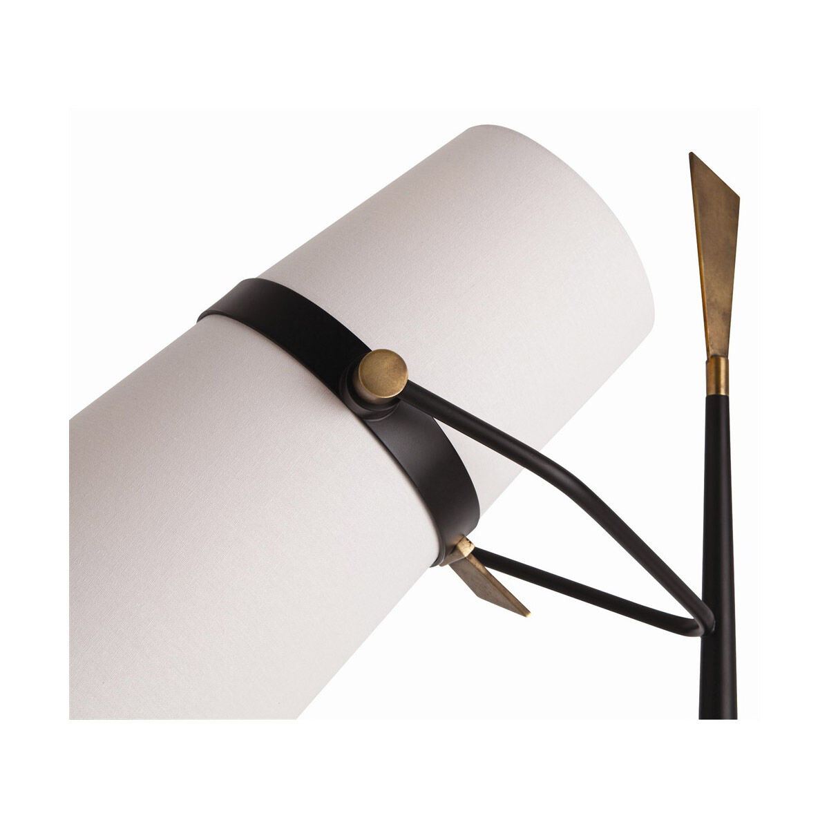 Yasmin 69 inch 60 watt Antique Black and Antique Brass and Antique Black Floor Lamp Portable Light