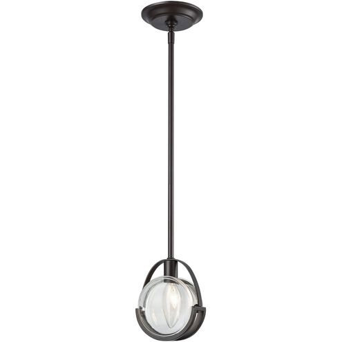 Focal Point 1 Light 5 inch Oil Rubbed Bronze with Clear Mini Pendant Ceiling Light