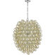 Bubble Up 6 Light 26 inch Amber with Polished Nickel Chandelier Ceiling Light