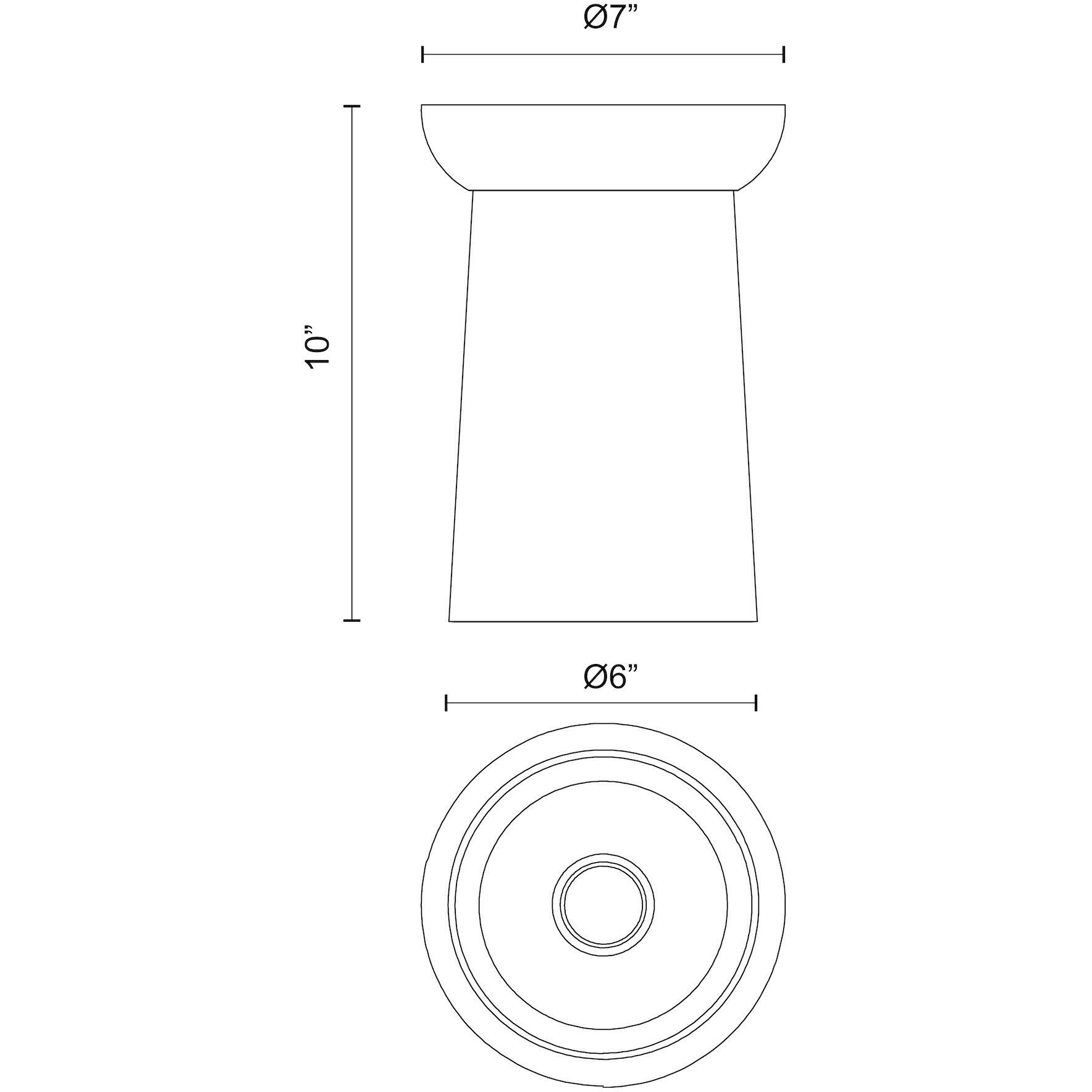 Alora Mood Emil 1 Light 7 inch White and White Oak Flush Mount Ceiling Light