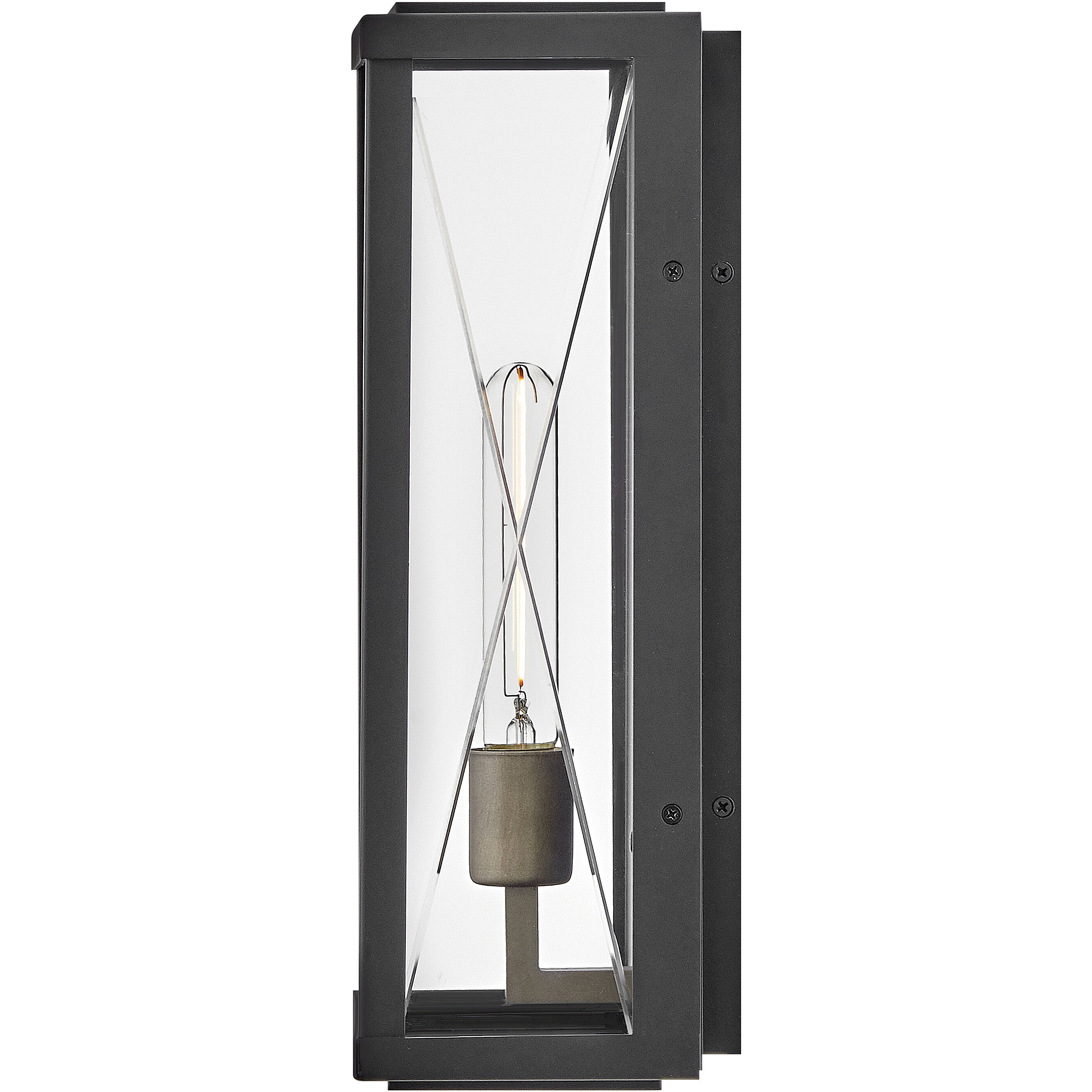 Monte 1 Light 16 inch Black with Burnished Bronze Outdoor Wall Mount