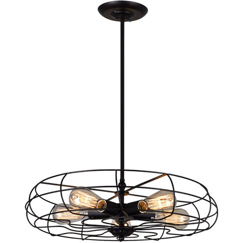 Pamela 5 Light 18 inch Black Pendant Ceiling Light