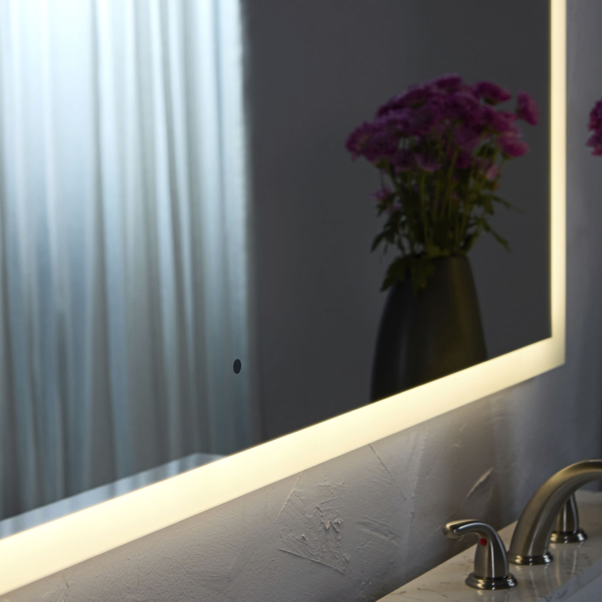 Starlight 36 X 24 inch Black LED Lighted Mirror, Vanita by Oxygen