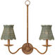 Annabelle Teal 6 inch Tapered Chandelier Shade, Suzanne Duin Collection
