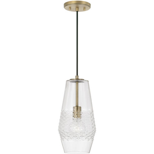 Dena 1 Light 7 inch Aged Brass Pendant Ceiling Light