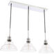 Clive 3 Light 35 inch Chrome Pendant Ceiling Light