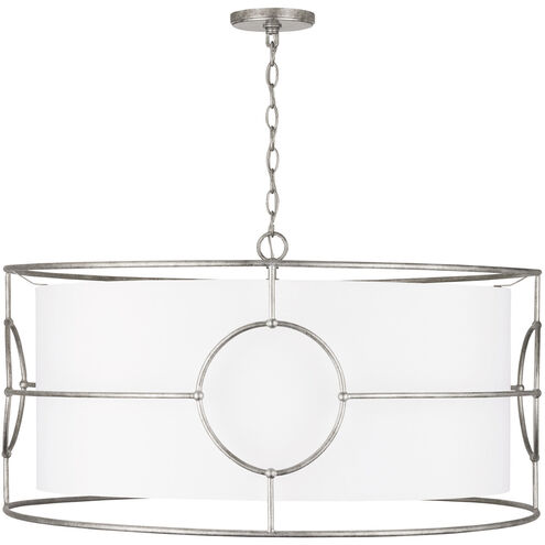 Oran 6 Light 32 inch Antique Silver Pendant Ceiling Light