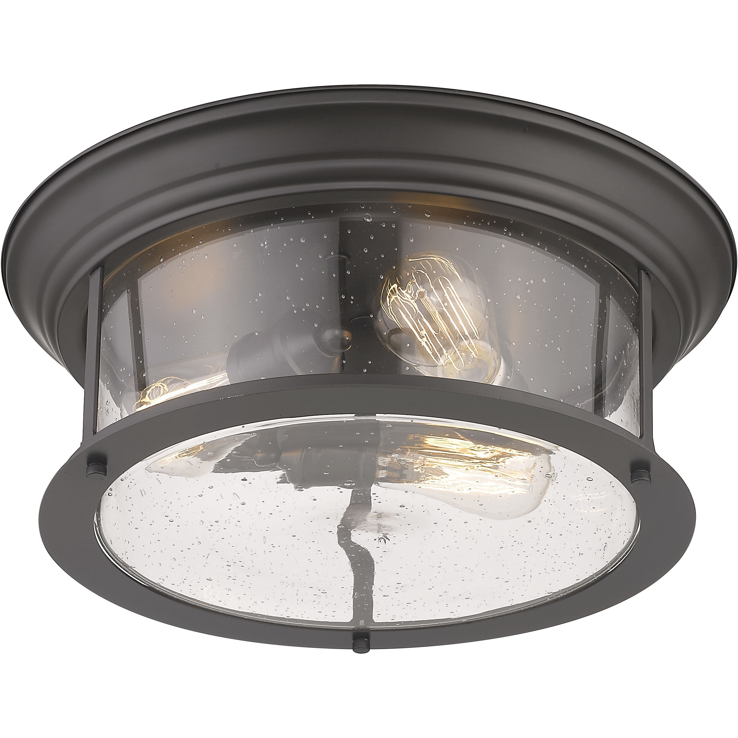 Sonna 3 Light 15.5 inch Bronze Flush Mount Ceiling Light