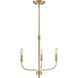 Newland 3 Light 17 inch Satin Brass Chandelier Ceiling Light
