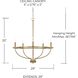 Greyson 5 Light 29 inch Aged Brass Chandelier Ceiling Light