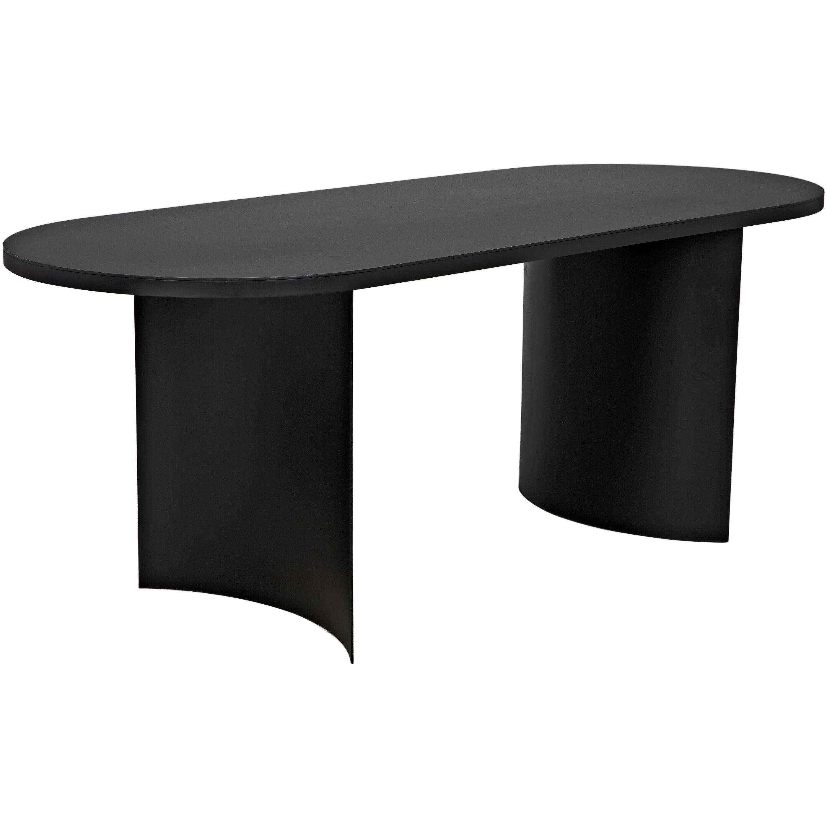 Concave 80 X 32 inch Matte Black Dining Table