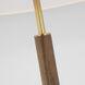 Ray Booth Amaya 28 inch 6.50 watt Antique-Burnished Brass and Walnut Table Lamp Portable Light