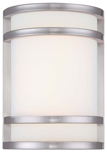 Bay View LED 10 inch Brushed Stainless Steel Outdoor Pocket Lantern, Great Outdoors