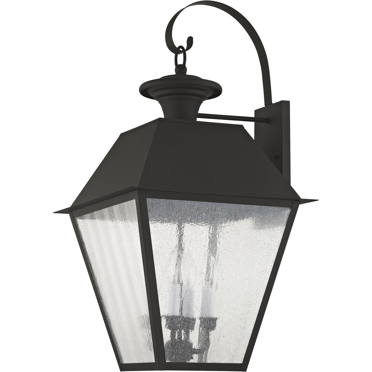 Mansfield 4 Light 28 inch Black Outdoor Wall Lantern