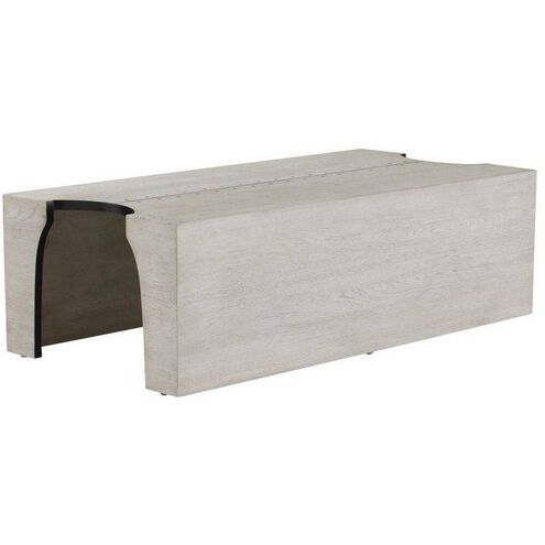 Halton 52 X 16.5 inch Smoke and Blackened Iron Cocktail Table