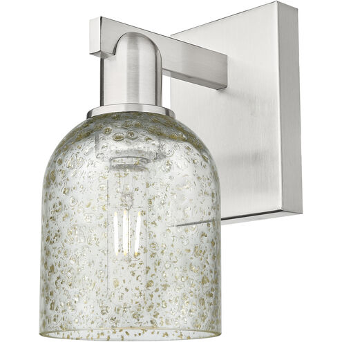 Arcadia Caledonia Armed Sconce Wall Light in Brushed Satin Nickel, Mica