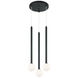 Reigndrop 3 Light 11 inch Matte Black Pendant Ceiling Light