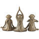 Zen Monkey 8.5 X 7.75 inch Sculptures, Set of 3