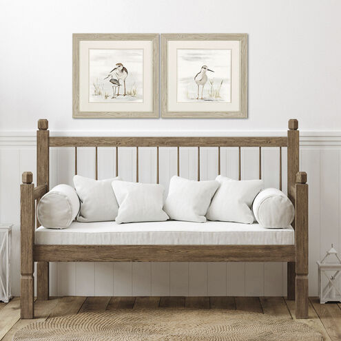Waterside Neutral and Brown and Turquoise Framed Art