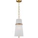 AH by Alexa Hampton Cordtlandt 1 Light 8.13 inch Burnished Brass with Rattan Pendant Ceiling Light