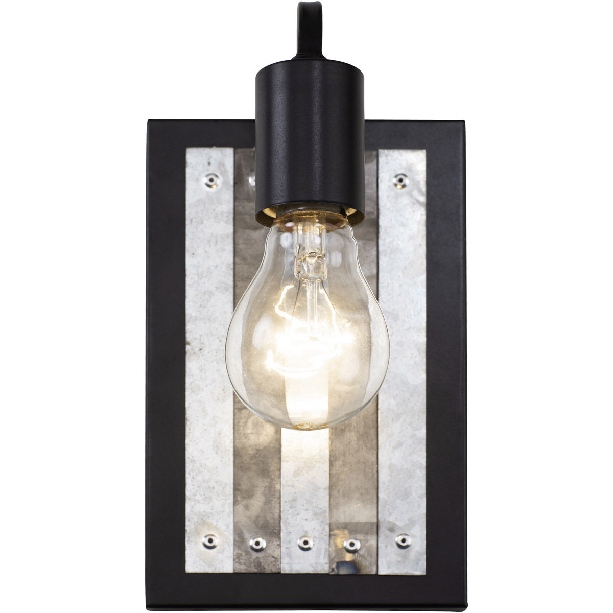 Abbey Rose 1 Light 5 inch Black and Galvanized Wall Sconce Wall Light